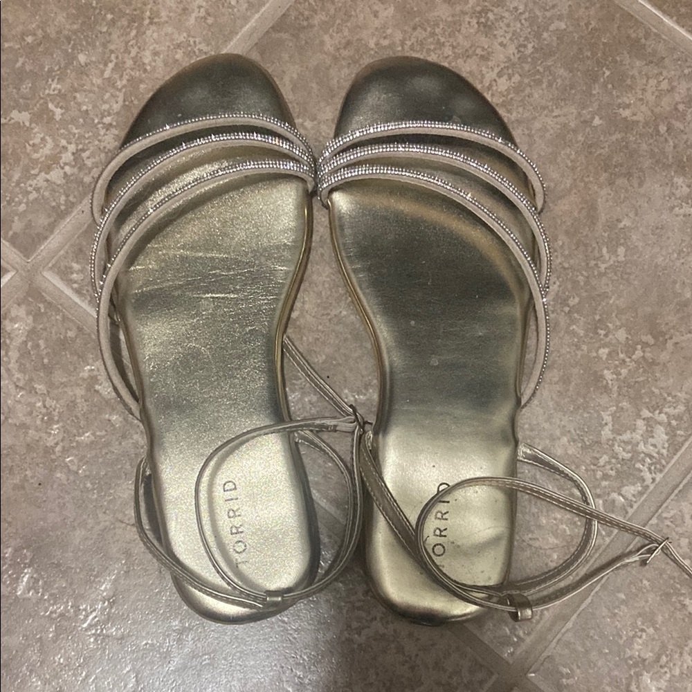 Torrid Gold Strappy Sandals (wide width)